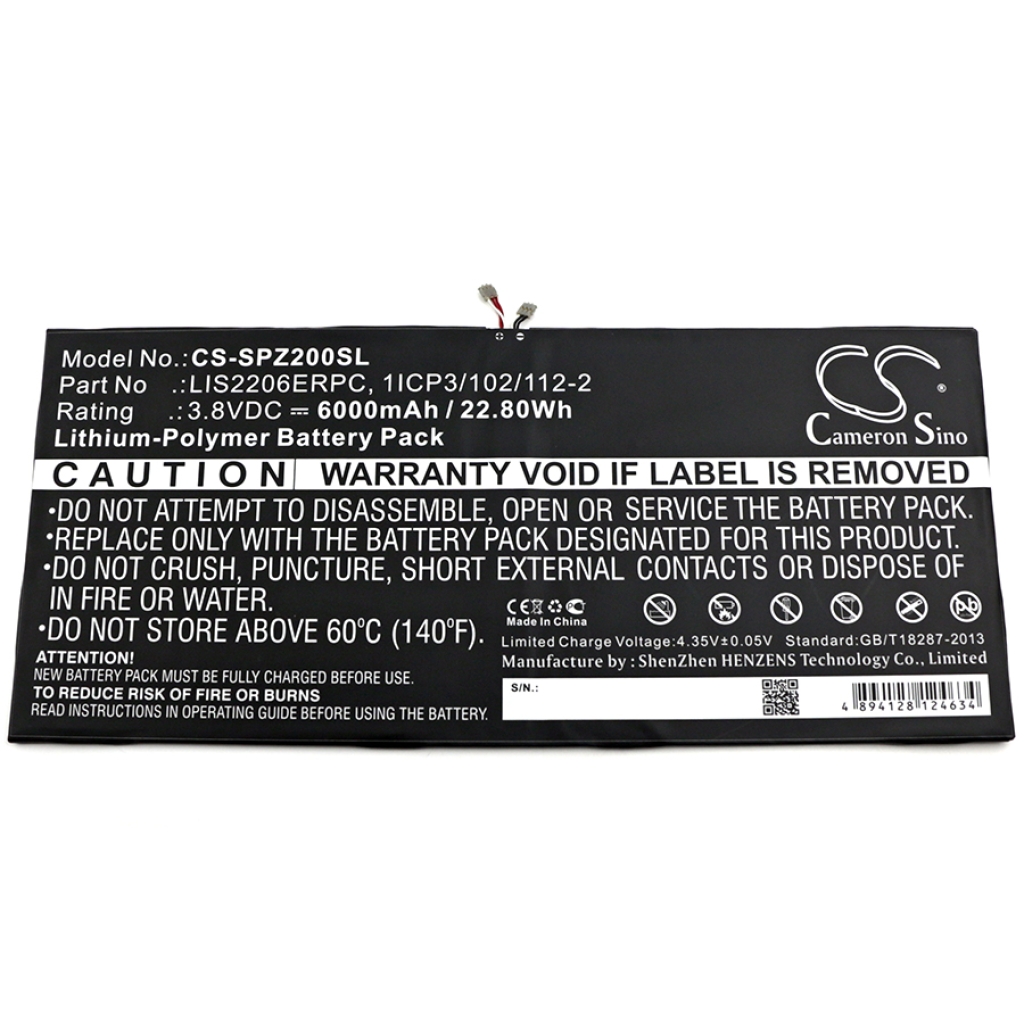 Batteria compressa Sony CS-SPZ200SL