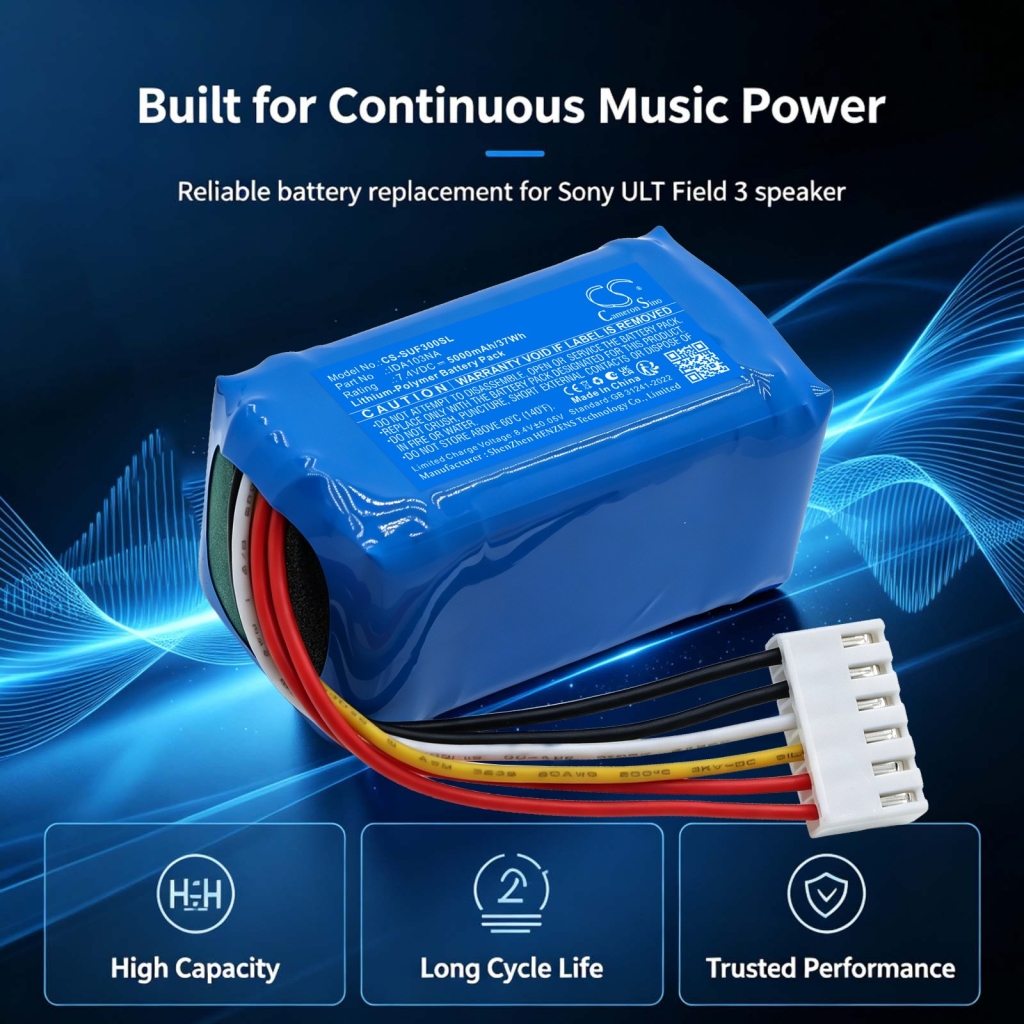 Batterie compatibile con Sony ULT Field 3 Field 3 Wireless Speaker Bluetooth Field 5 CS-SUF300SL