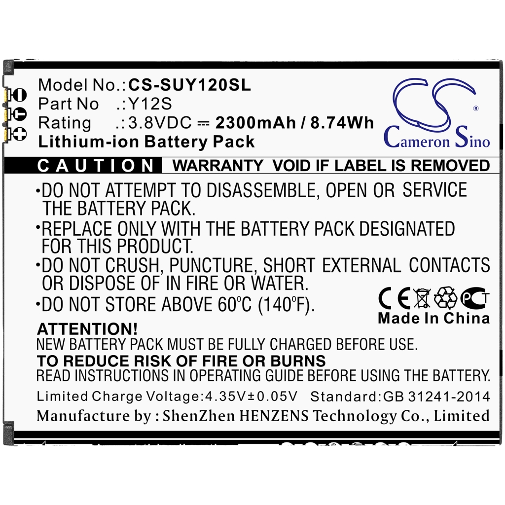 Batteria del telefono cellulare Sugar CS-SUY120SL