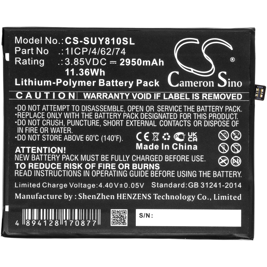 Batteria del telefono cellulare Sugar CS-SUY810SL