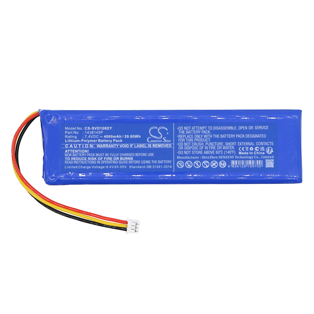 Batteria del lettore DVD Sylvania CS-SVD108DY