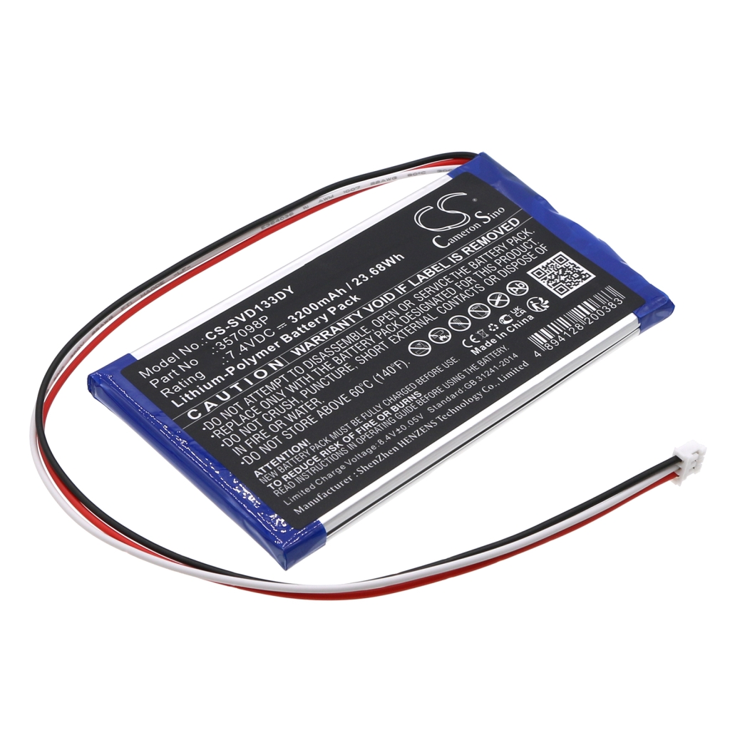 Batteria del lettore DVD Sylvania CS-SVD133DY