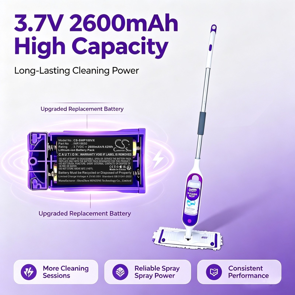 Battery for Swiffer PowerMop Mopping