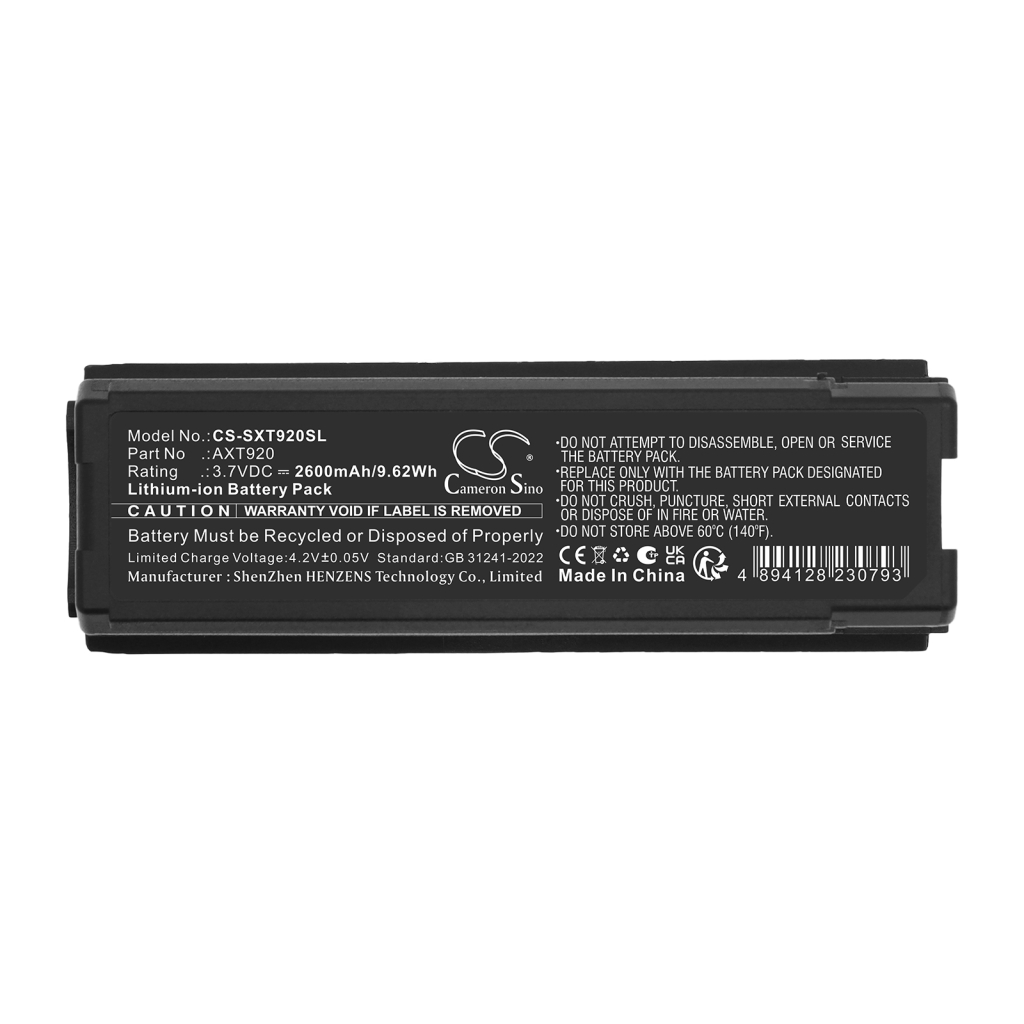 Batterie compatibile con Shure Axient AXT400 receiver CS-SXT920SL