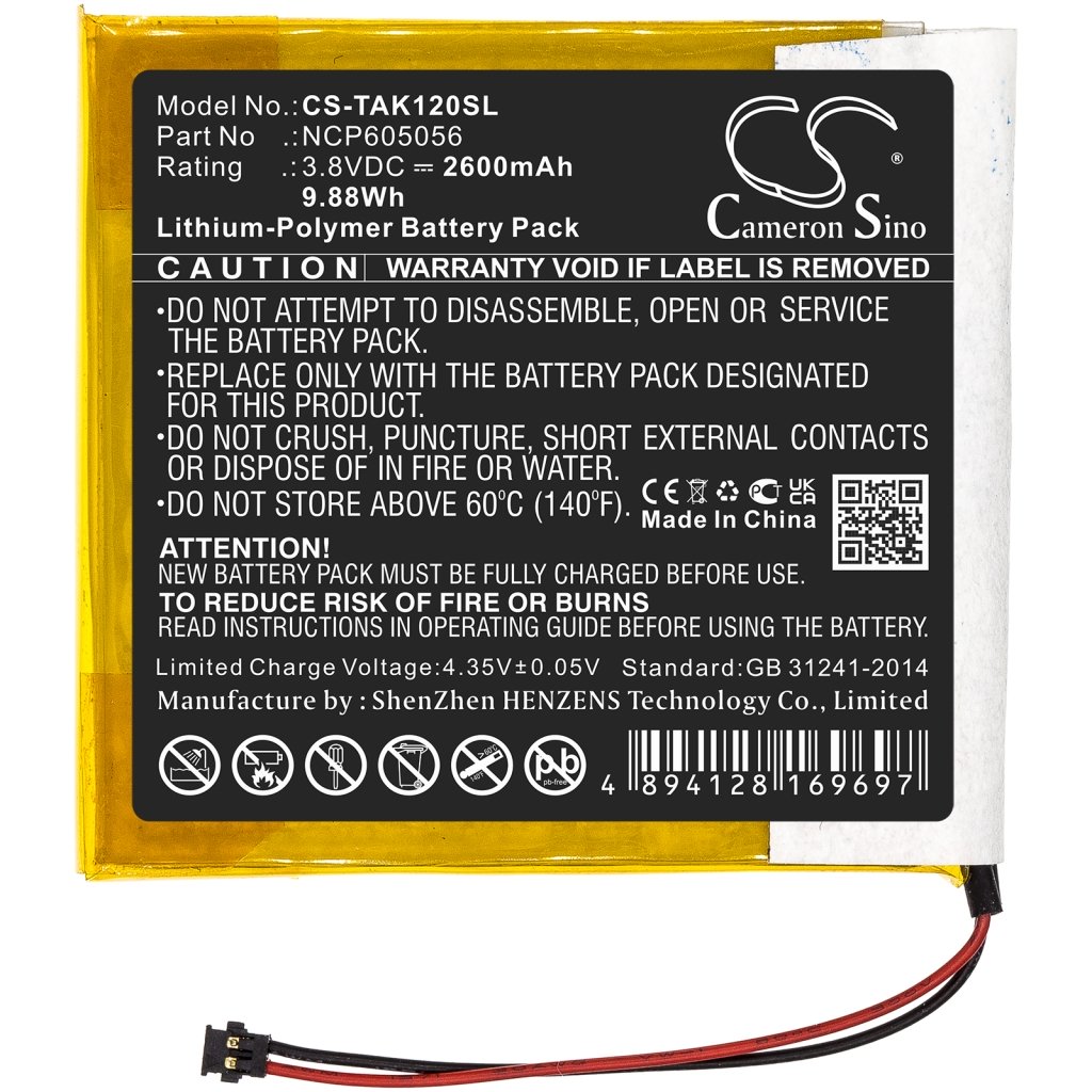 Batterie Batteria MP3, MP4, PMP CS-TAK120SL