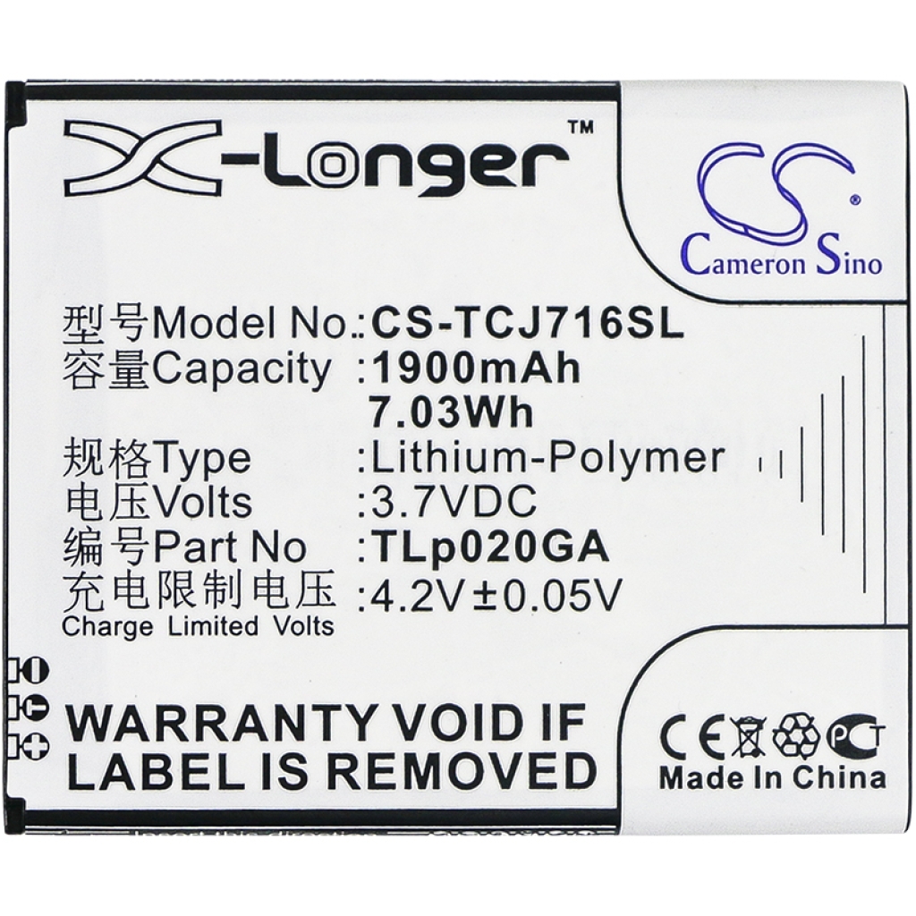 Batteria del telefono cellulare TCL CS-TCJ716SL