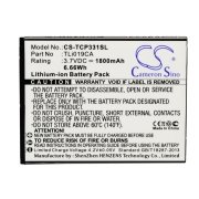 CS-TCP331SL<br />Batterie per   sostituisce la batteria TLi019CA