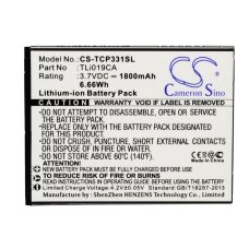 Compatible battery replacement for TCL TLI019CA