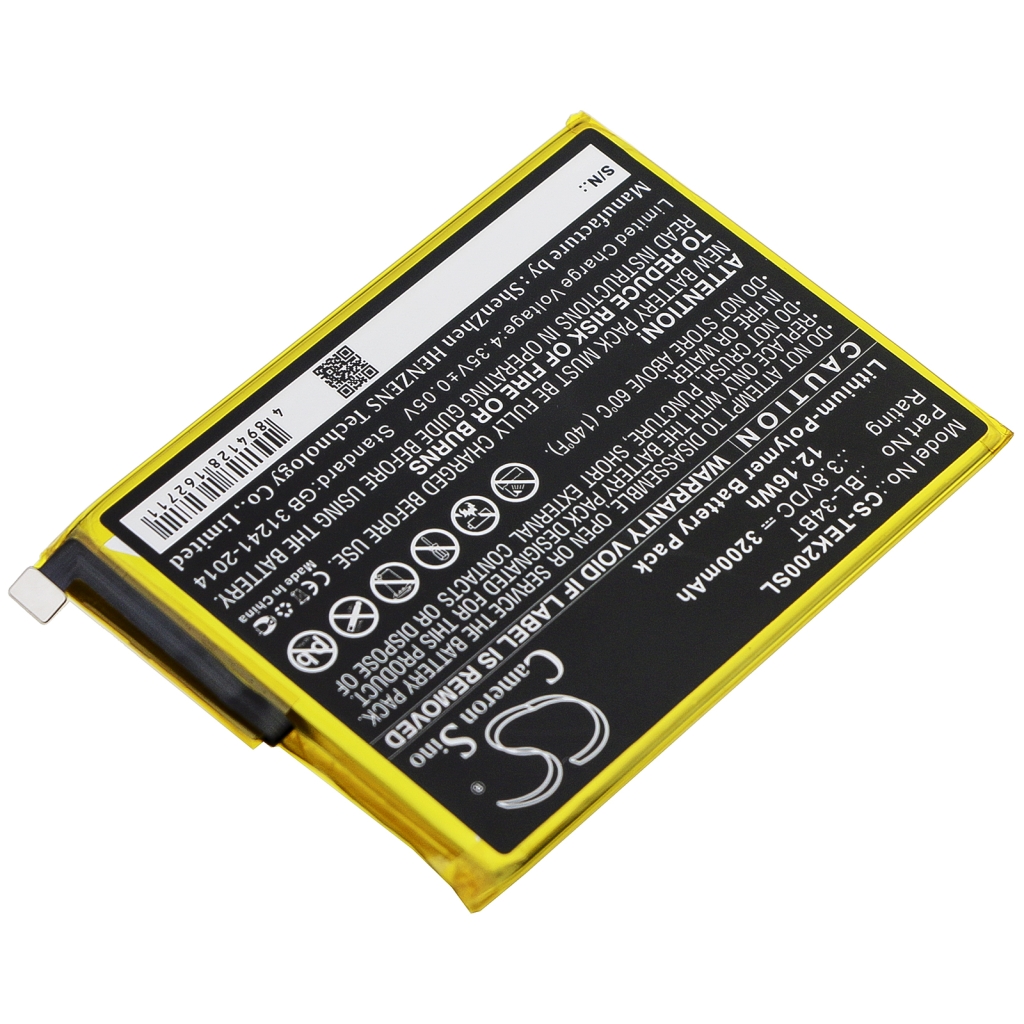Batteria del telefono cellulare Tecno CS-TEK200SL