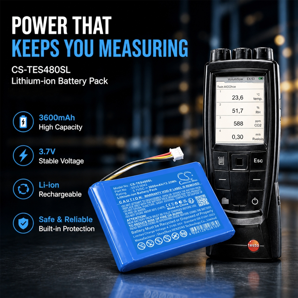Batteria compatibile con Testo CS-TES480SL