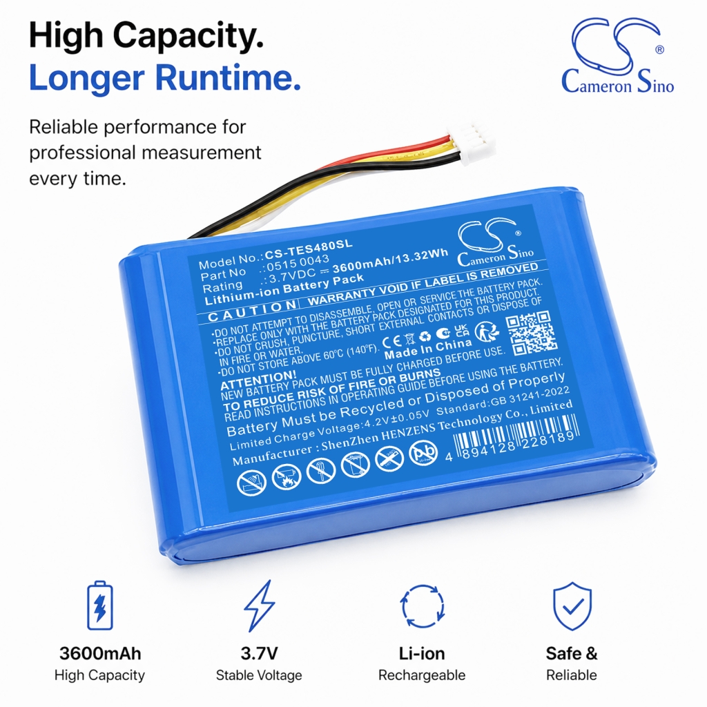 Batteria compatibile con Testo CS-TES480SL