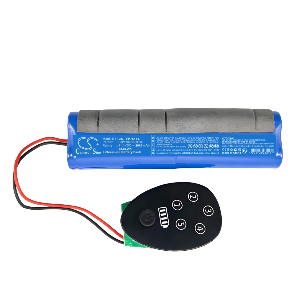 Batterie compatibile con Tzumi Fitrx Pro 7610 CS-TFP761SL