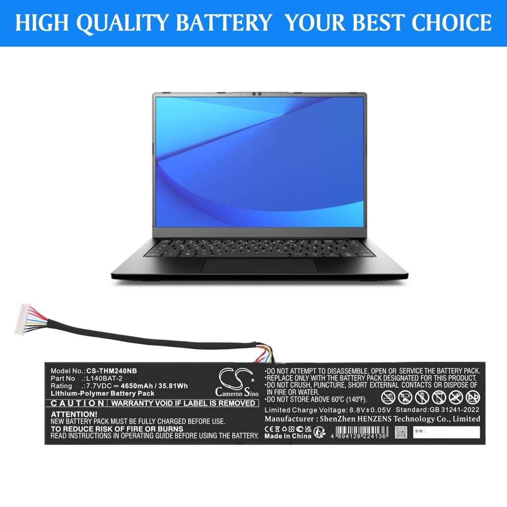 Batteria Sostituisce L140BAT-2