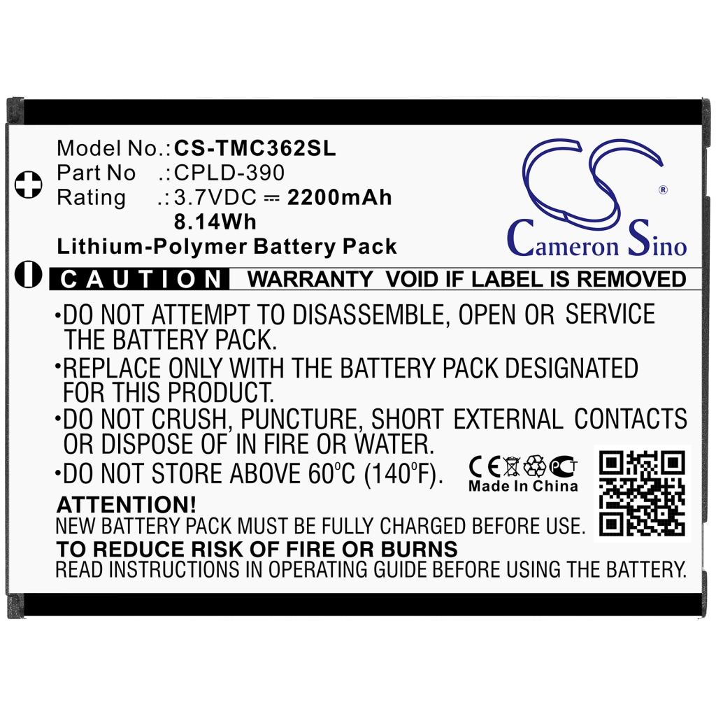 Batteria del telefono cellulare Coolpad Catalyst 3622A (CS-TMC362SL)