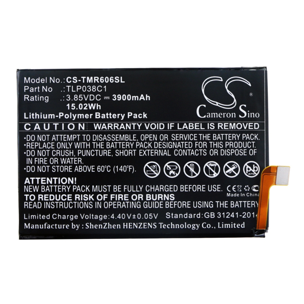 Batteria del telefono cellulare T-Mobile 6062Z (CS-TMR606SL)