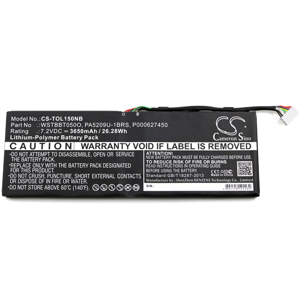 Batteria notebook Toshiba Satellite L10W-CBT2N0 (CS-TOL150NB)