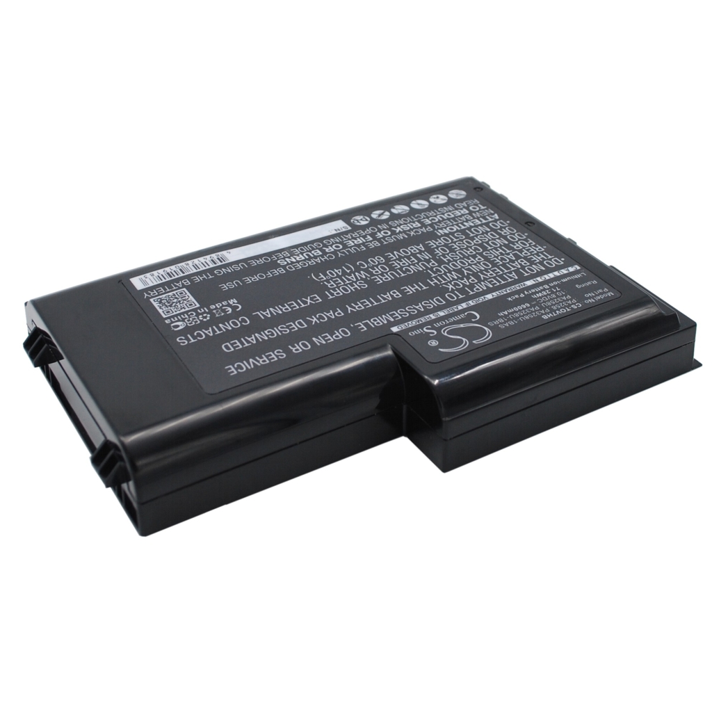 Toshiba laptop battery 10.8V 6600mAh Li-ion, angled view