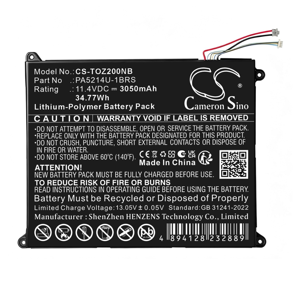 Batterie compatibile con Toshiba Portege WT20-B WT20-B-106 Z20T-B CS-TOZ200NB
