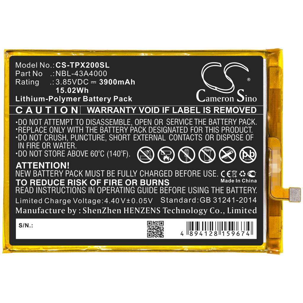 Sostituzione della batteria compatibile per TP-Link NBL-43A4000