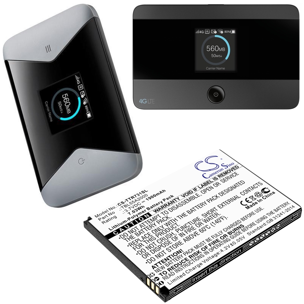 Sostituzione della batteria compatibile per TP-Link TBL55A2000