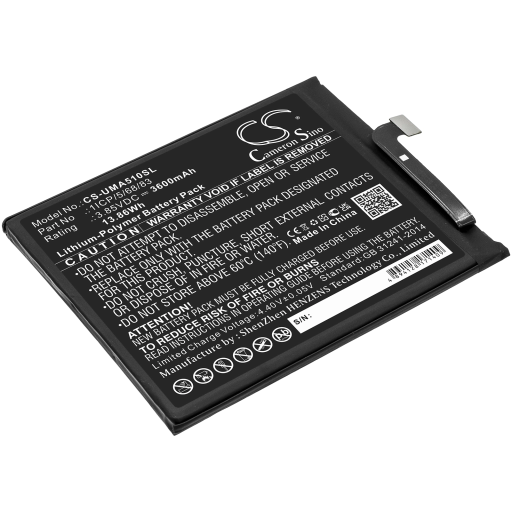 Batterie Batteria del telefono cellulare CS-UMA510SL