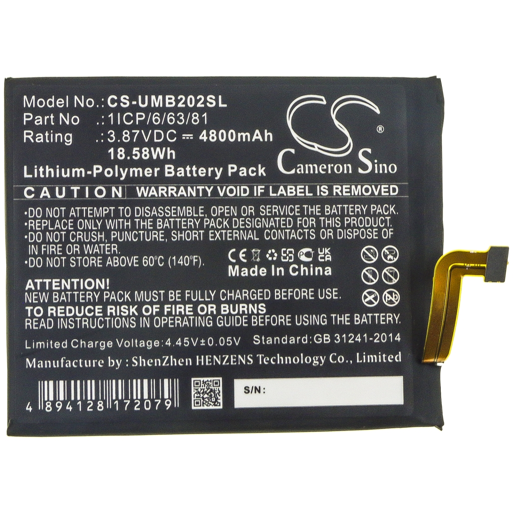 Batteria del telefono cellulare Umi CS-UMB202SL