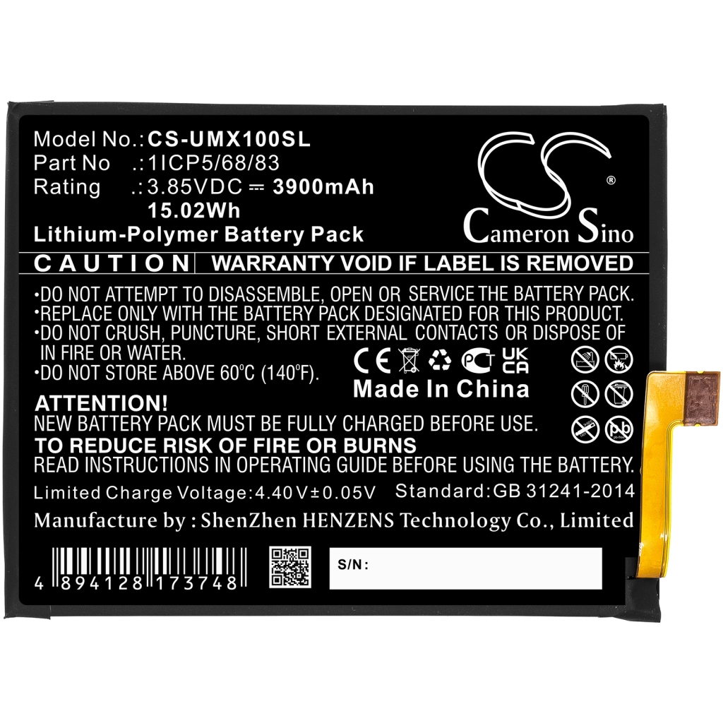 Batteria del telefono cellulare Umi CS-UMX100SL