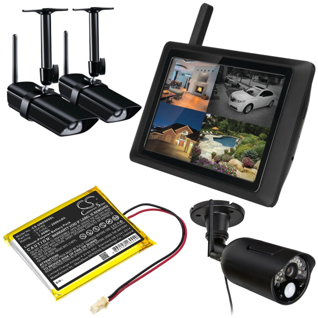 Batteria per telecamera di sicurezza domestica Uniden UDR744 (CS-UND955SL)