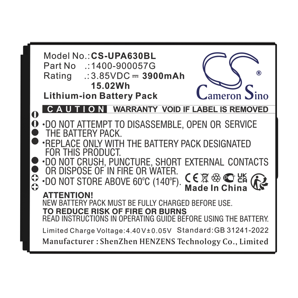 Codice a barre, batteria dello scanner Unitech CS-UPA630BL