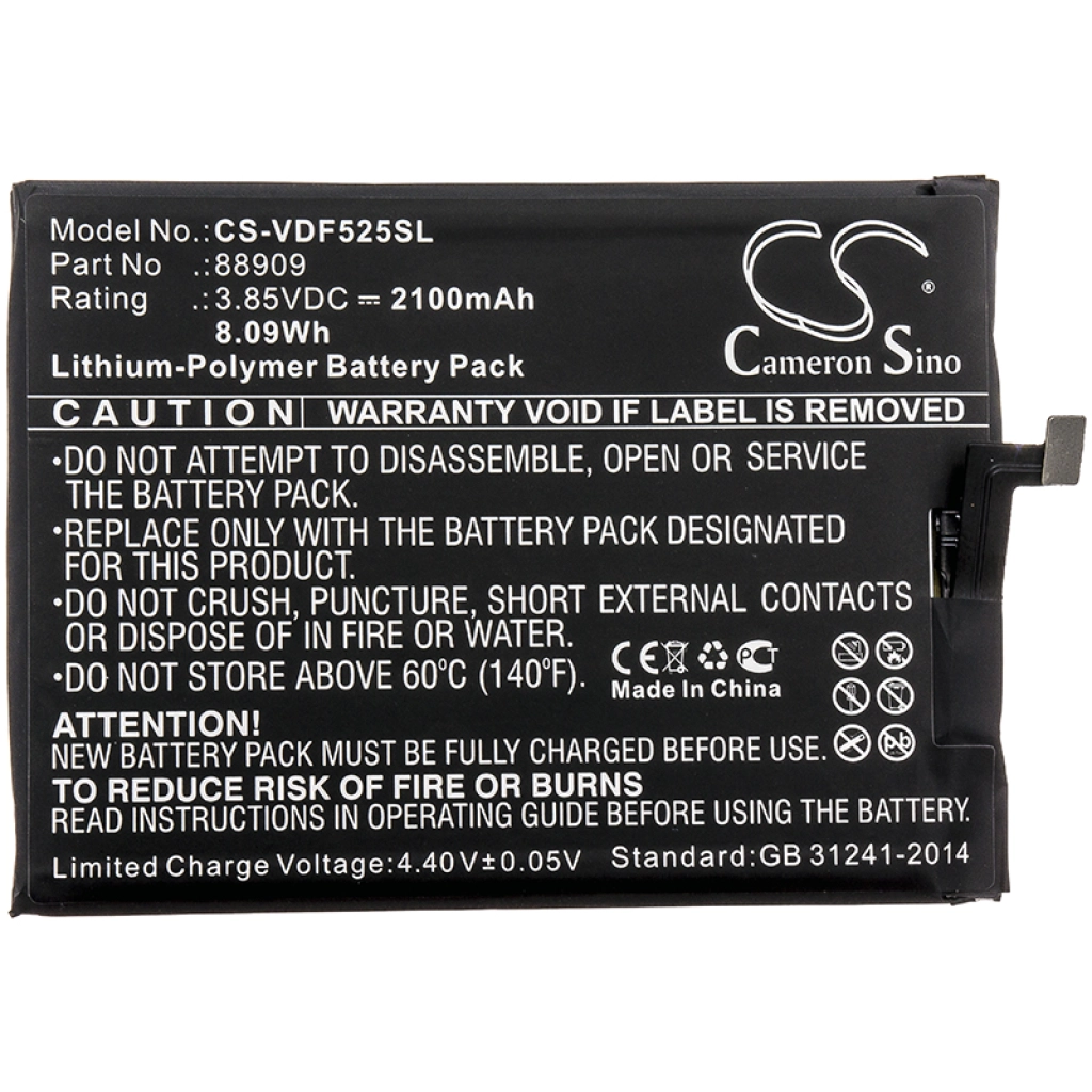 Batterie Batteria del telefono cellulare CS-VDF525SL