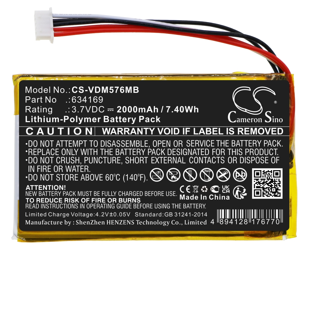 Batteria per telecamera di sicurezza domestica Uniden CS-VDM576MB