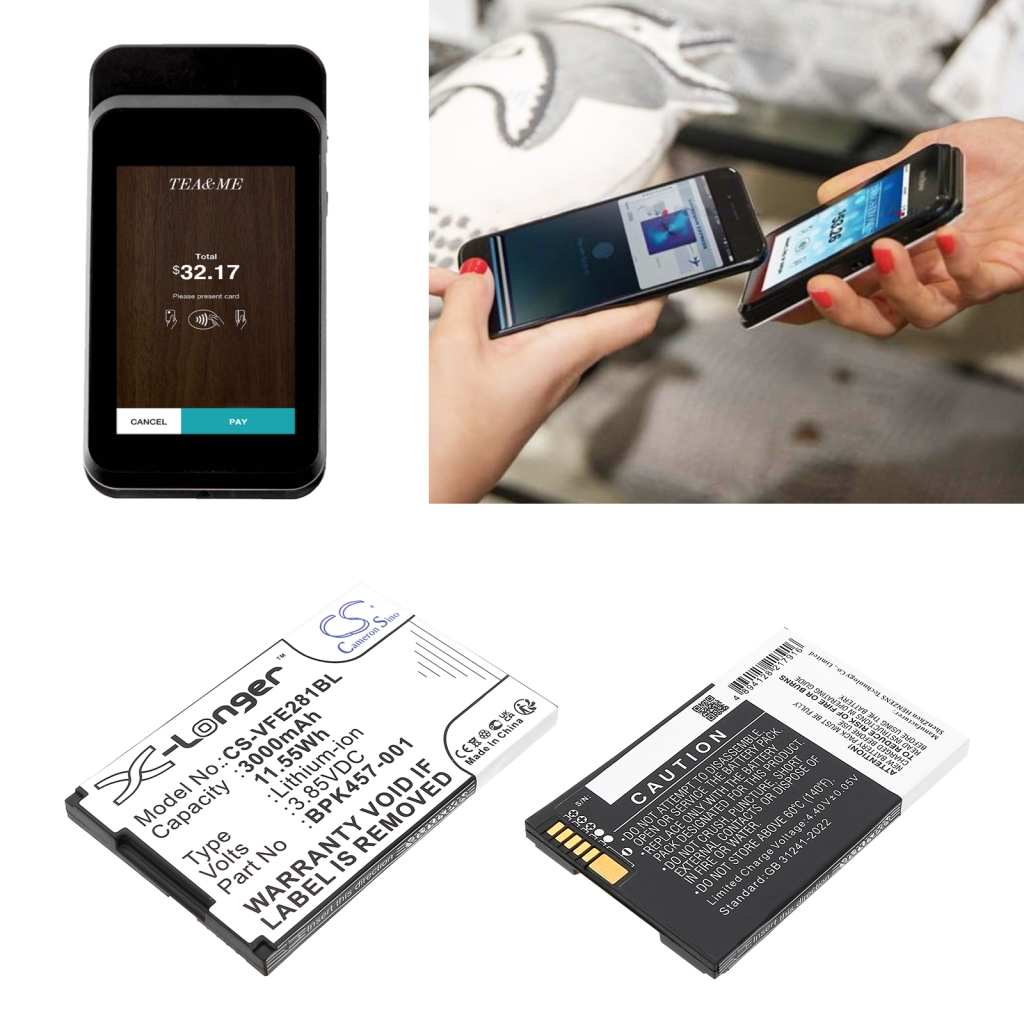 Terminale di pagamento Batteria Verifone CS-VFE281BL