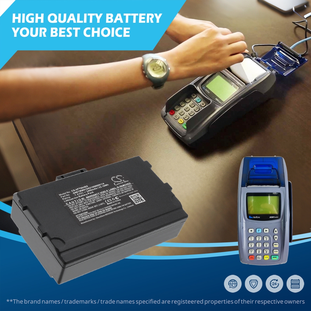 Batteria compatibile con Verifone CS-VFT804BX