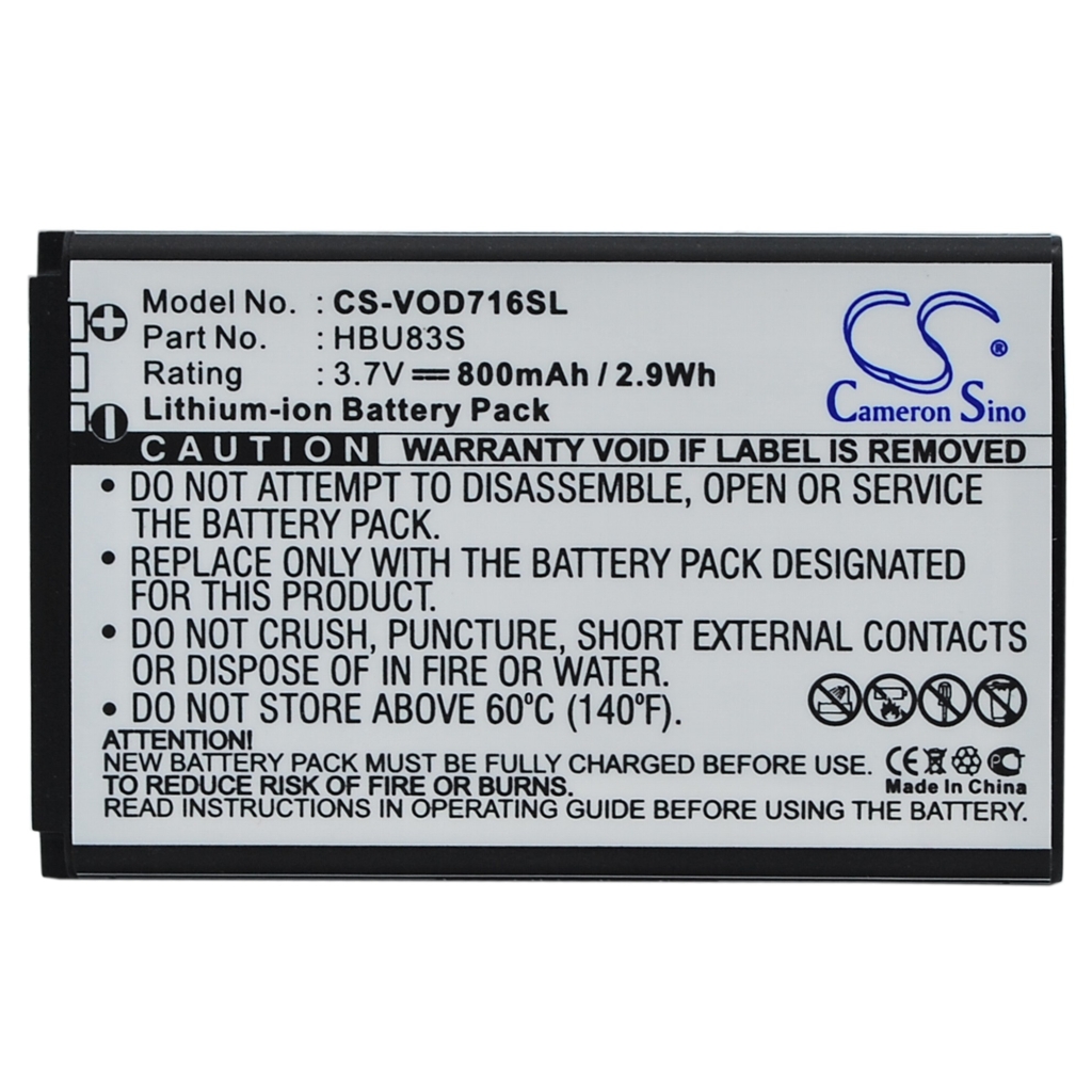 Batterie Batteria del telefono cellulare CS-VOD716SL