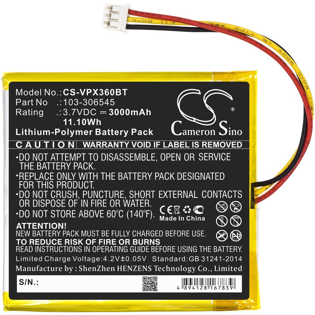 Batteria per telecamera di sicurezza domestica Visonic PowerMaster 360R (CS-VPX360BT)