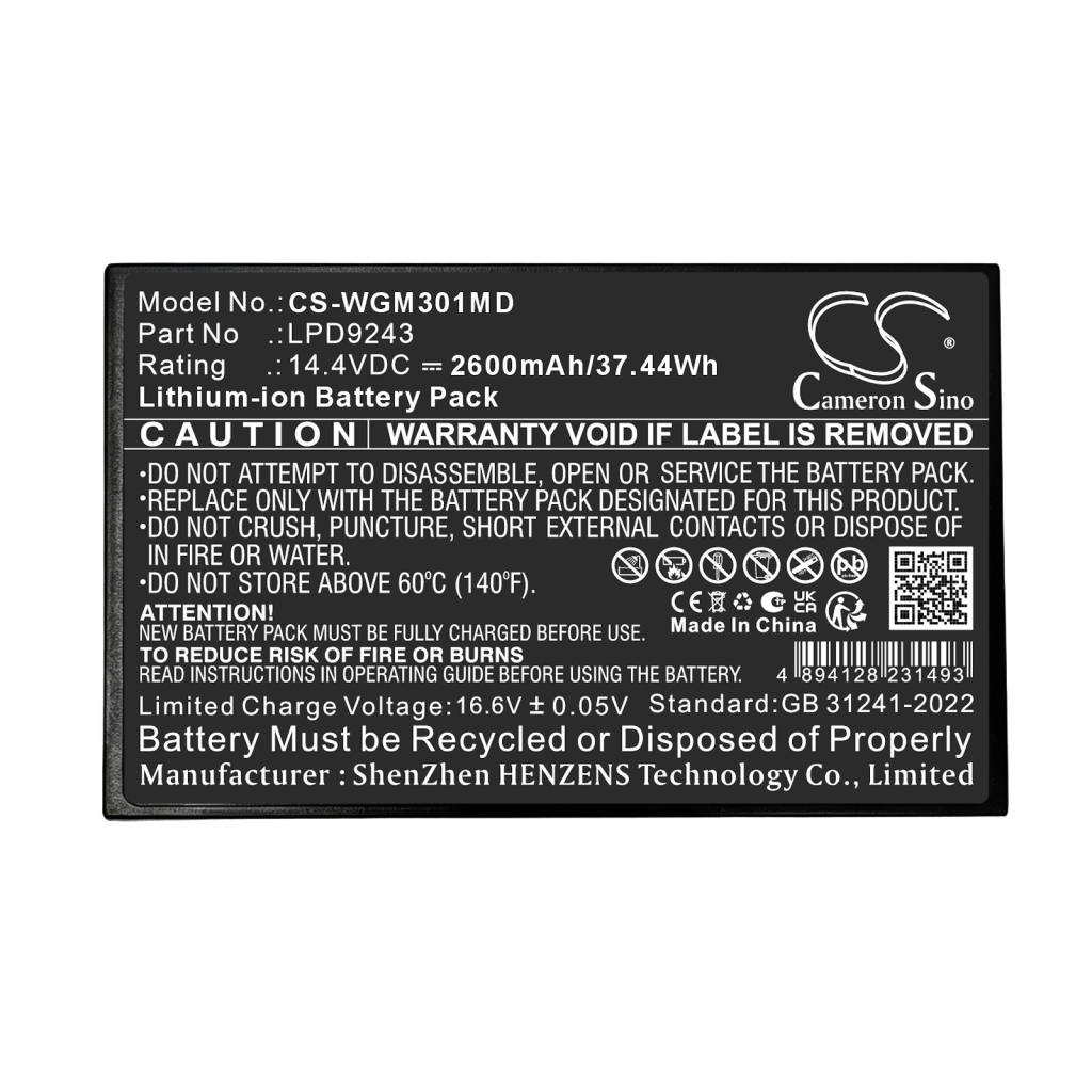 Batteria compatibile con Wego CS-WGM301MD