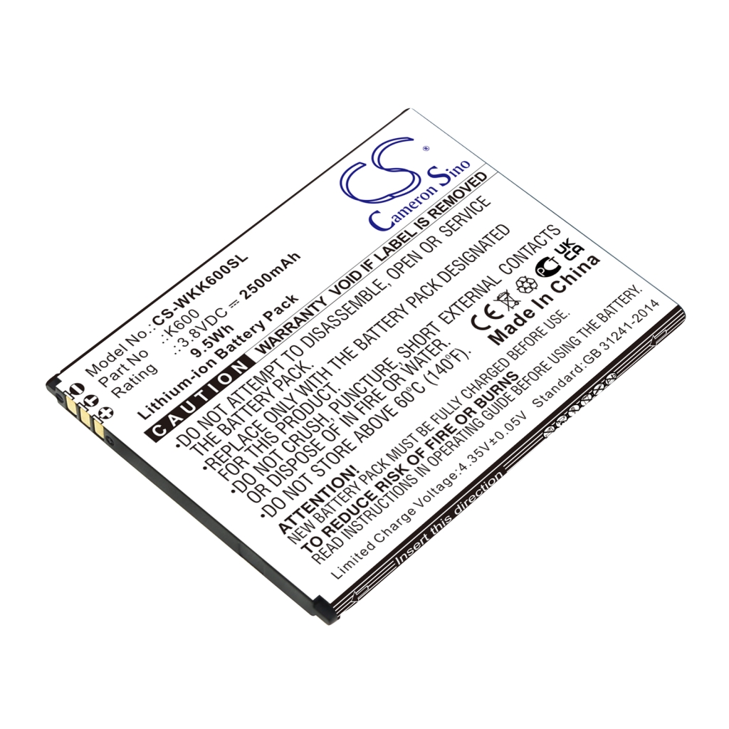 Batteria del telefono cellulare Wiko CS-WKK600SL