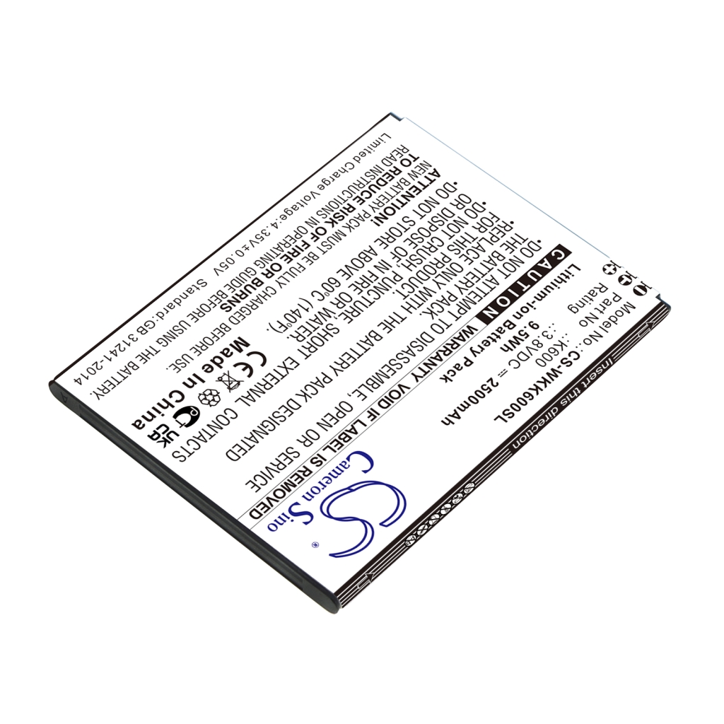 Batteria del telefono cellulare Wiko CS-WKK600SL