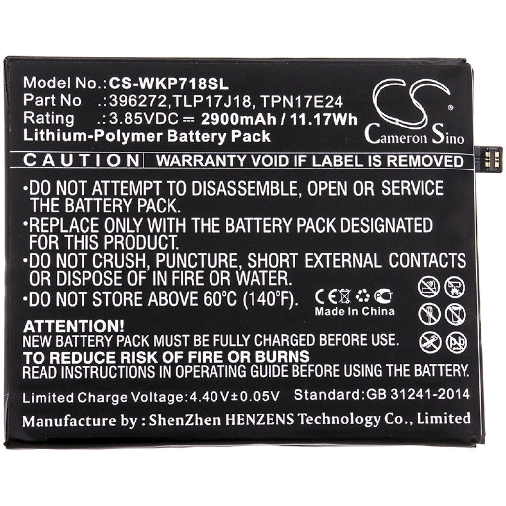 Batterie Sostituisce TPN17E24