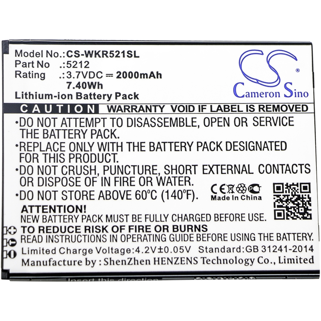 Batteria del telefono cellulare Wiko CS-WKR521SL