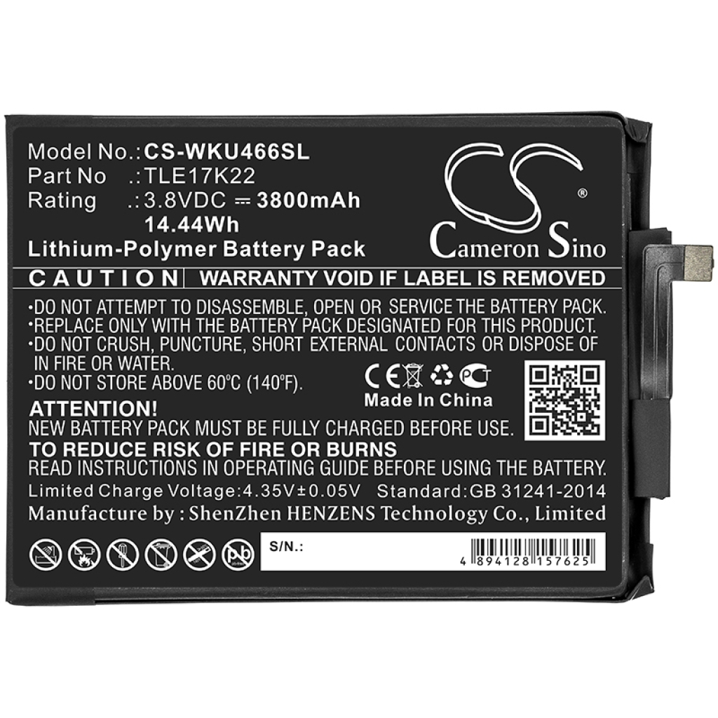Batteria del telefono cellulare Wiko CS-WKU466SL