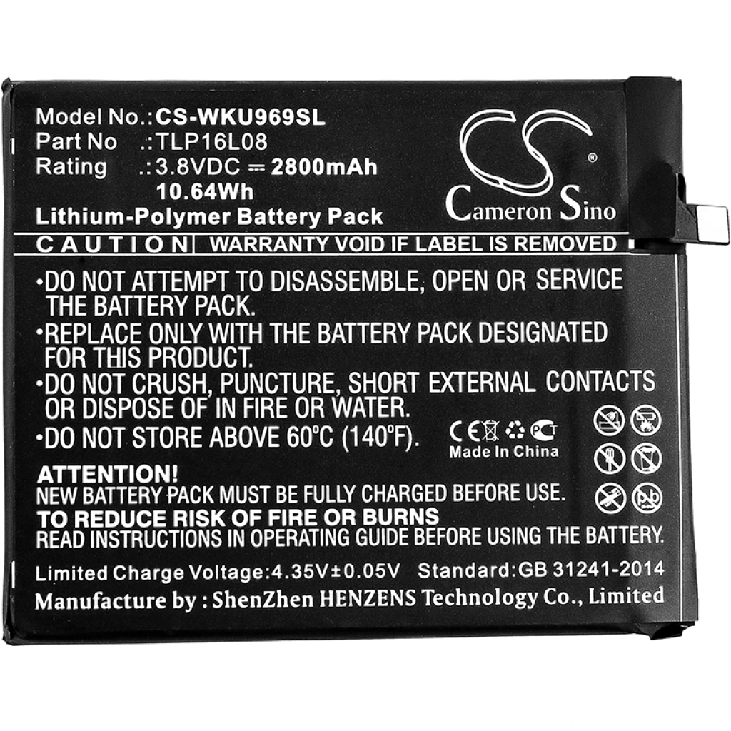 Batteria del telefono cellulare Wiko CS-WKU969SL