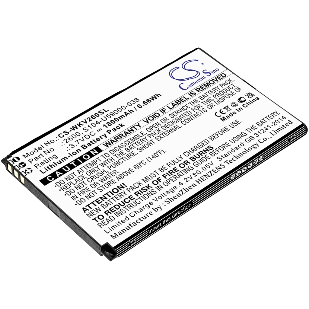 Batteria del telefono cellulare Wiko CS-WKV260SL