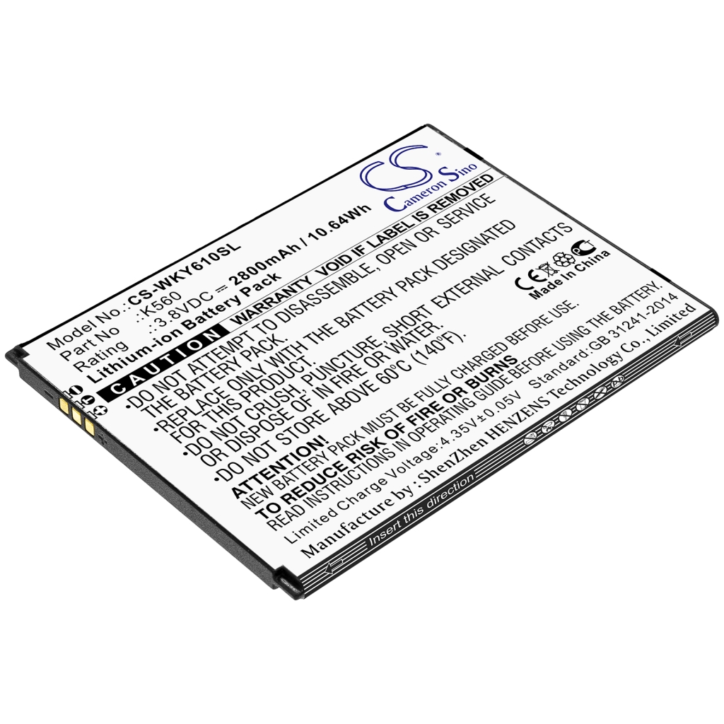 Batteria del telefono cellulare Wiko CS-WKY610SL