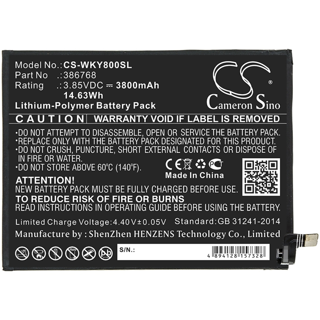 Batteria del telefono cellulare Wiko CS-WKY800SL