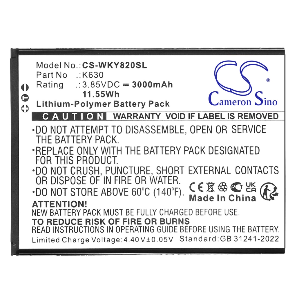Battery Replaces K630