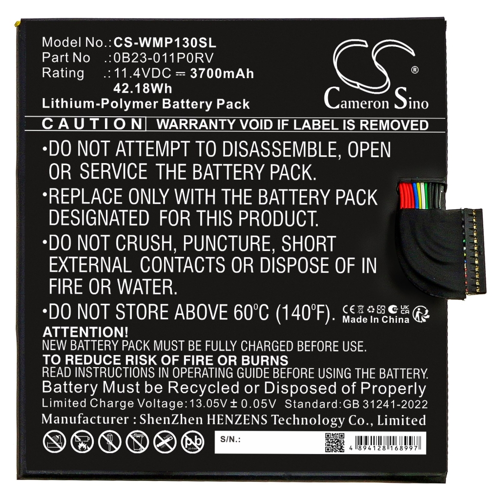 Batterie compatibile con Wacom MobileStudio Pro 12 Pro 13 CS-WMP130SL