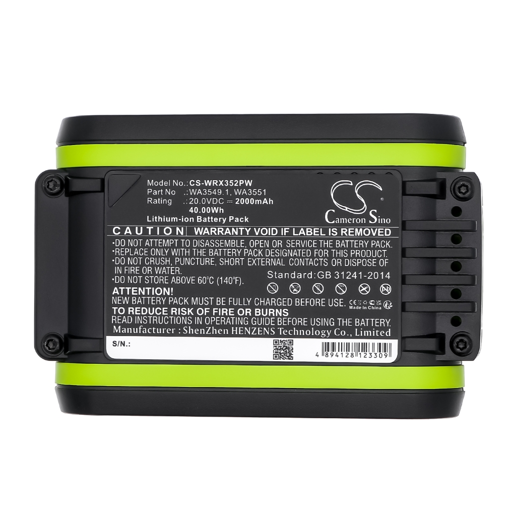 Batteria compatibile con Worx Rockwell Al-ko Pattfield CS-WRX352PW