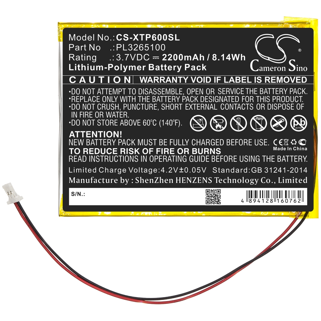 Sostituzione della batteria compatibile per Xtool PL3265100