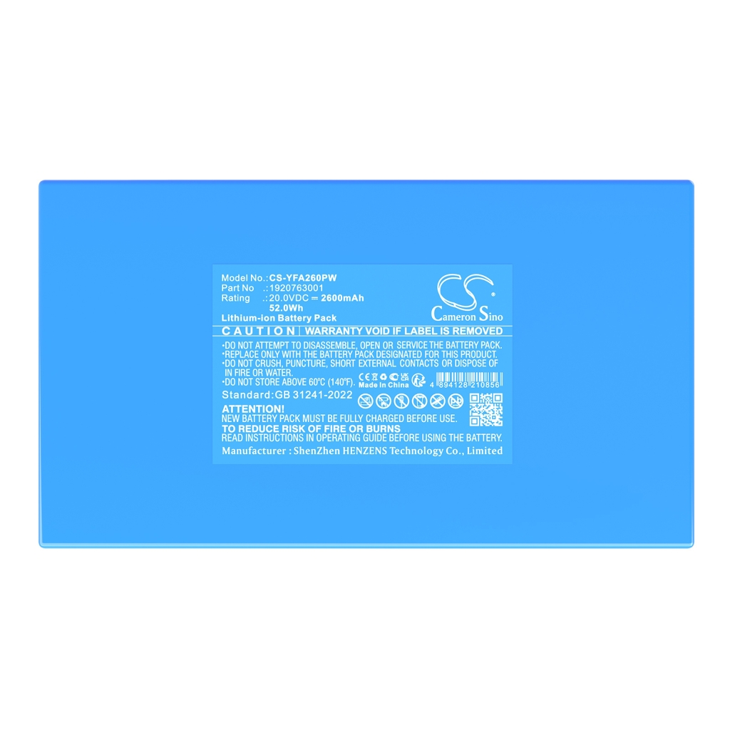 Sostituzione della batteria compatibile per Yard force 1920763001